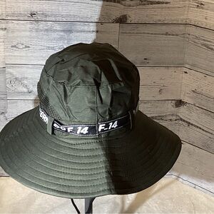 Tornado F-14  Sun bucket Hat Olive Green Wide Brim Hat